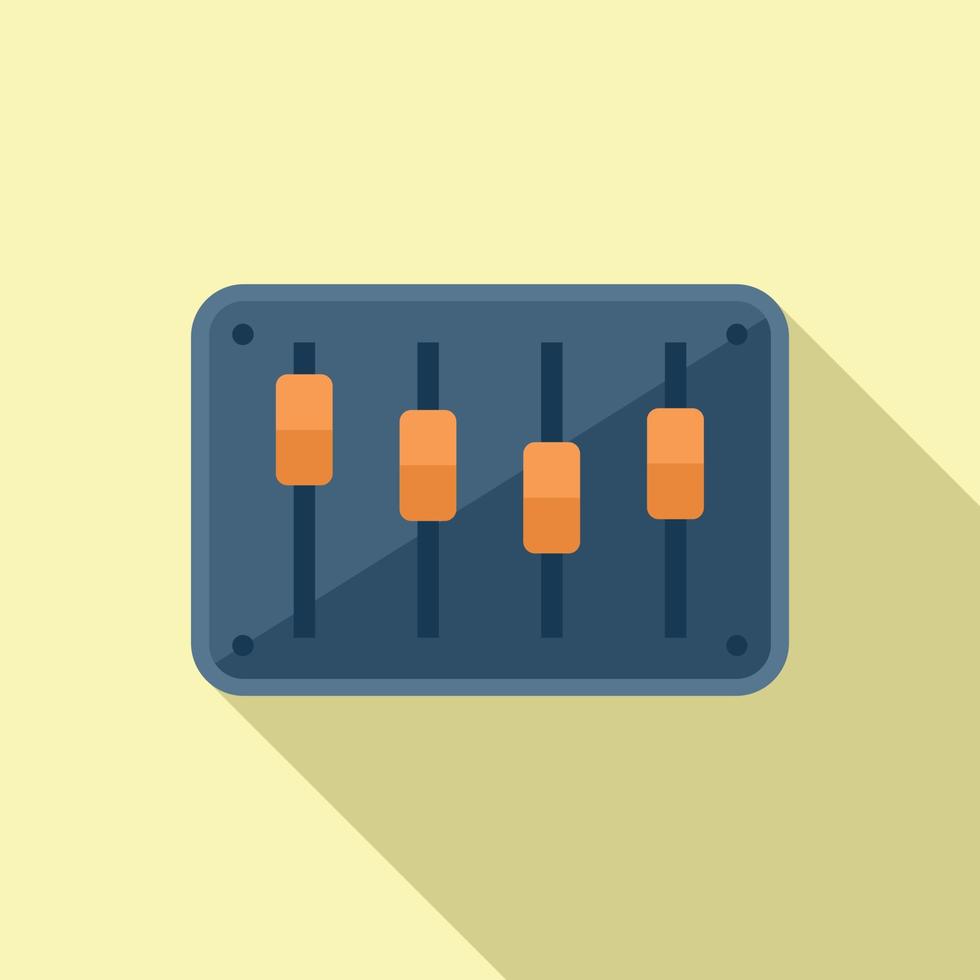 Equalizer device icon flat vector. Data system vector