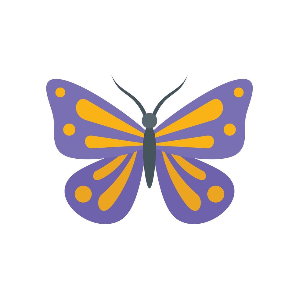 Festive butterfly icon flat isolated vector