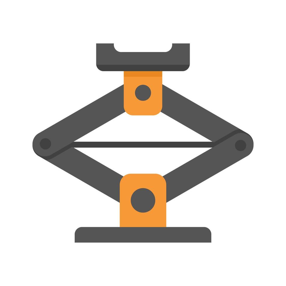 Car jack-screw icon flat isolated vector