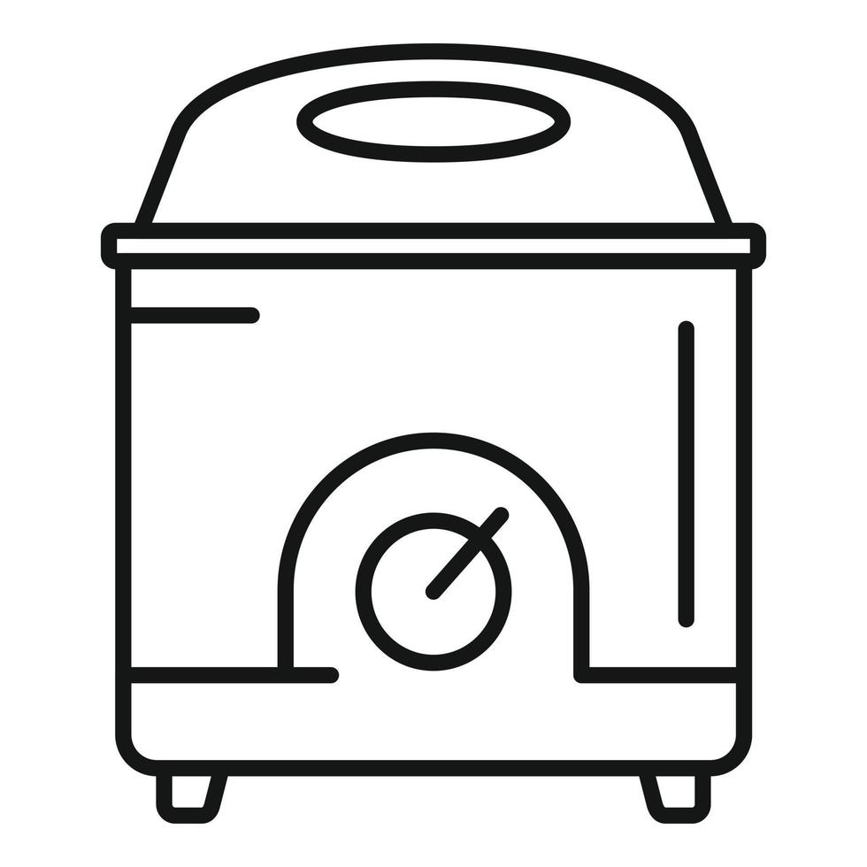 Potato deep fryer icon outline vector. Oil machine vector