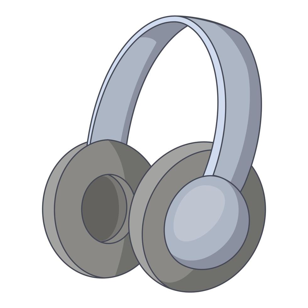 icono de auriculares, estilo de dibujos animados vector