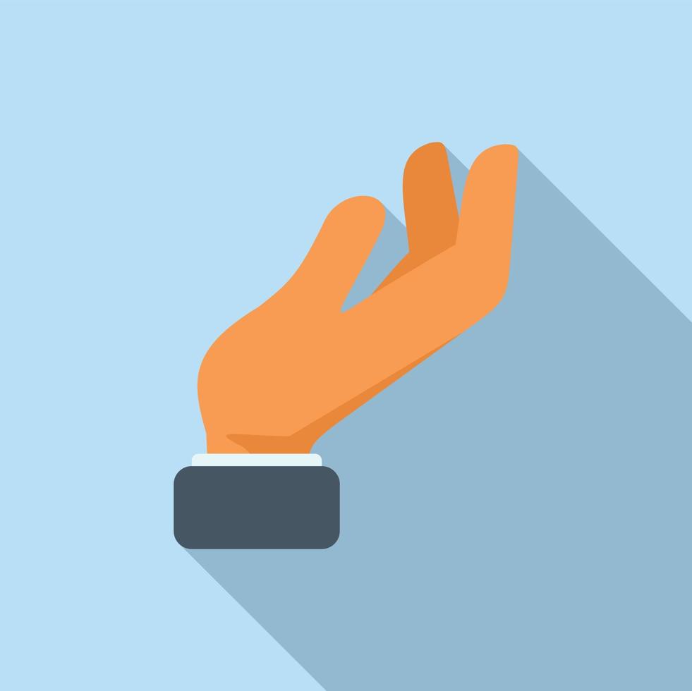 Show gesture icon flat vector. Finger hold vector