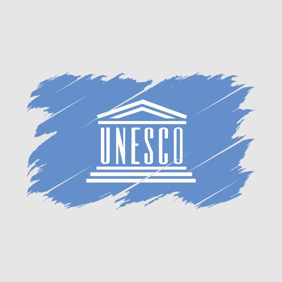 Unesco Flag Brush vector