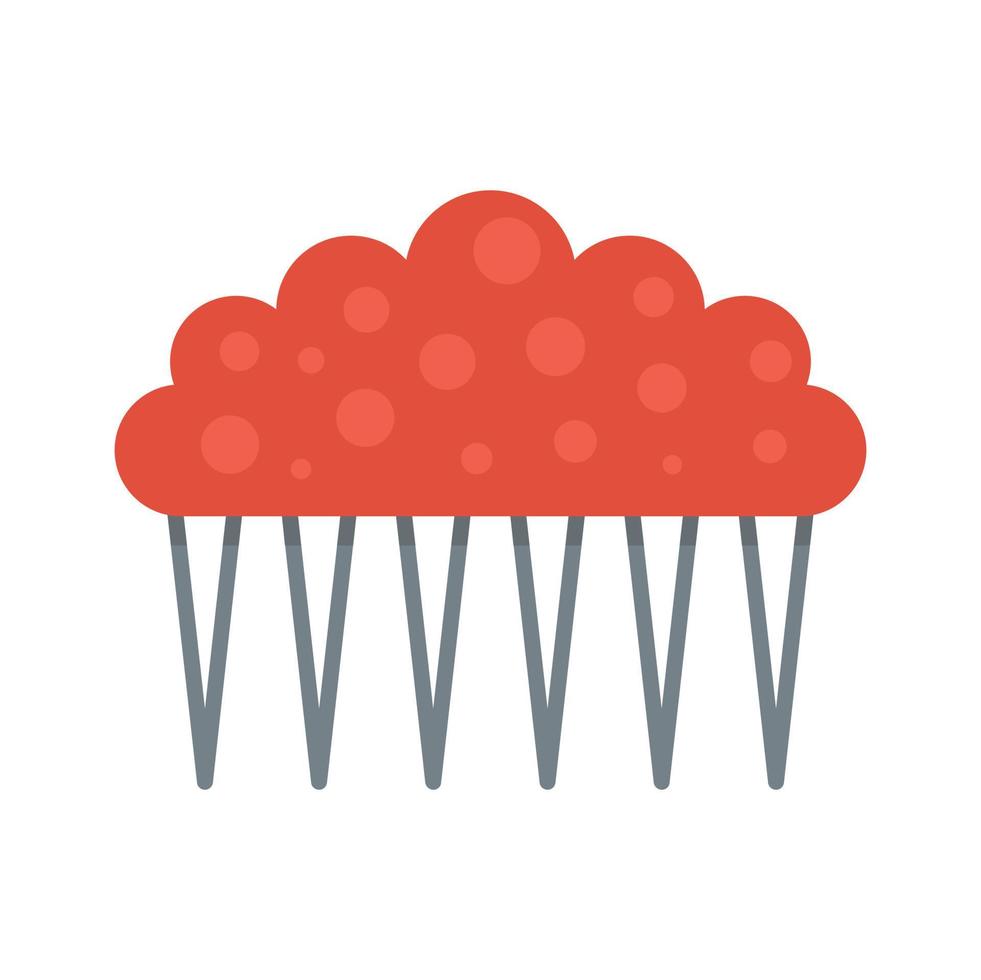 Comb barrette icon flat isolated vector