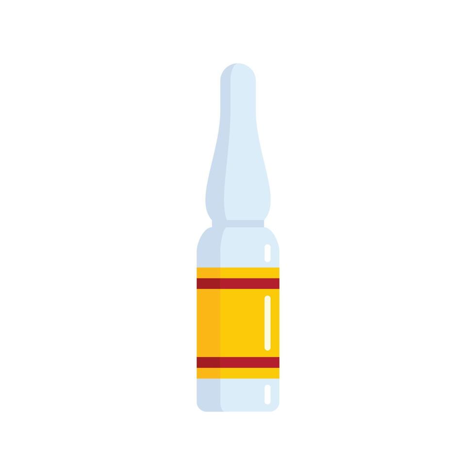 Syringe ampule icon flat isolated vector