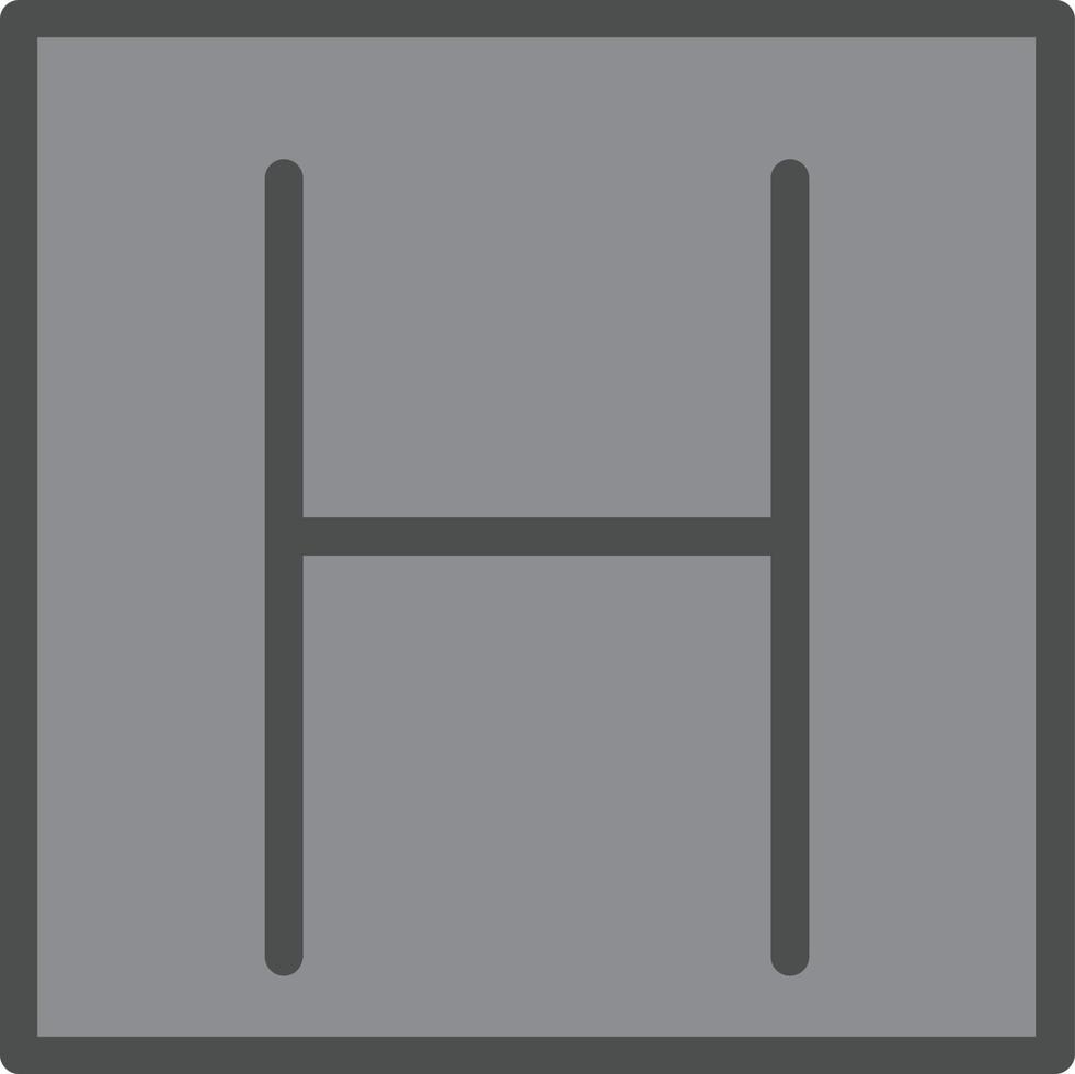 H Square Vector Icon Design