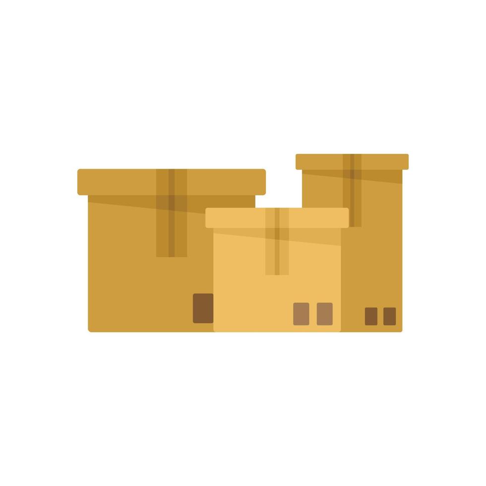 Delivery parcel icon flat isolated vector