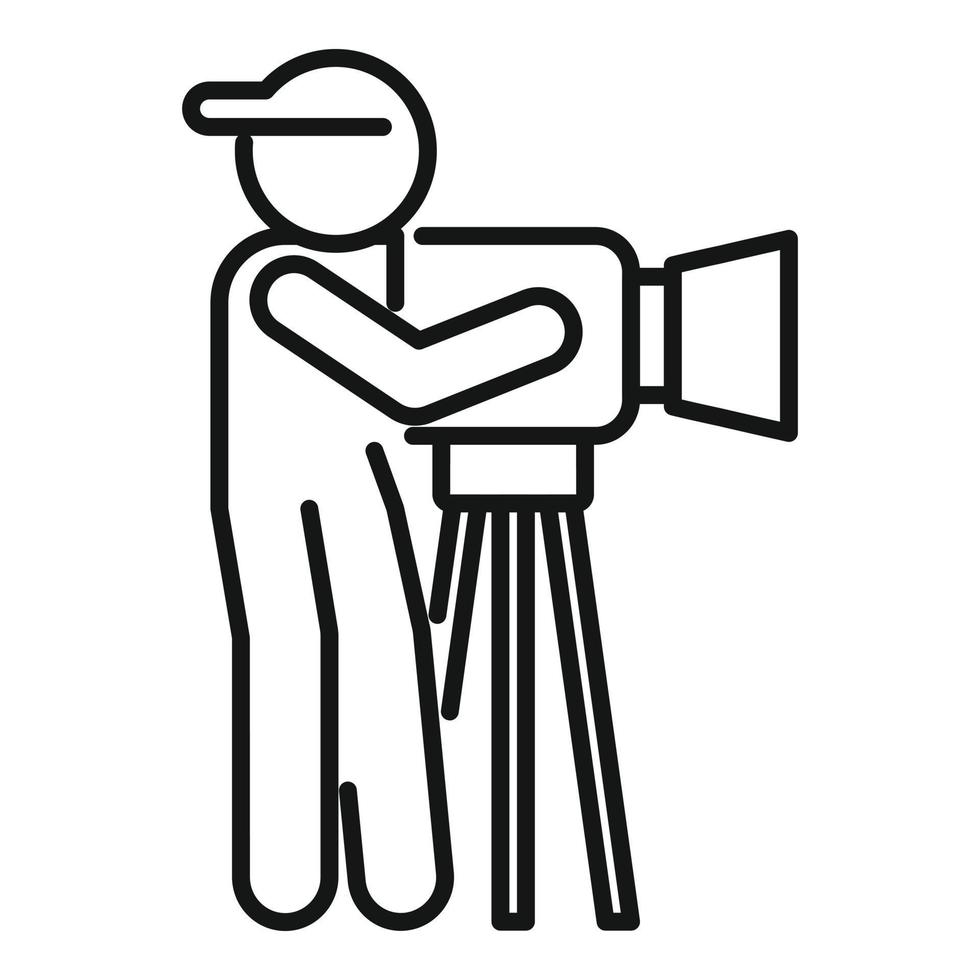 Filmmaker icon outline vector. Film cinema vector