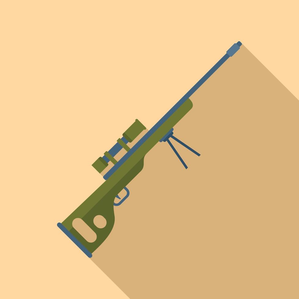 vector plano de icono de pistola de francotirador. fusil arma