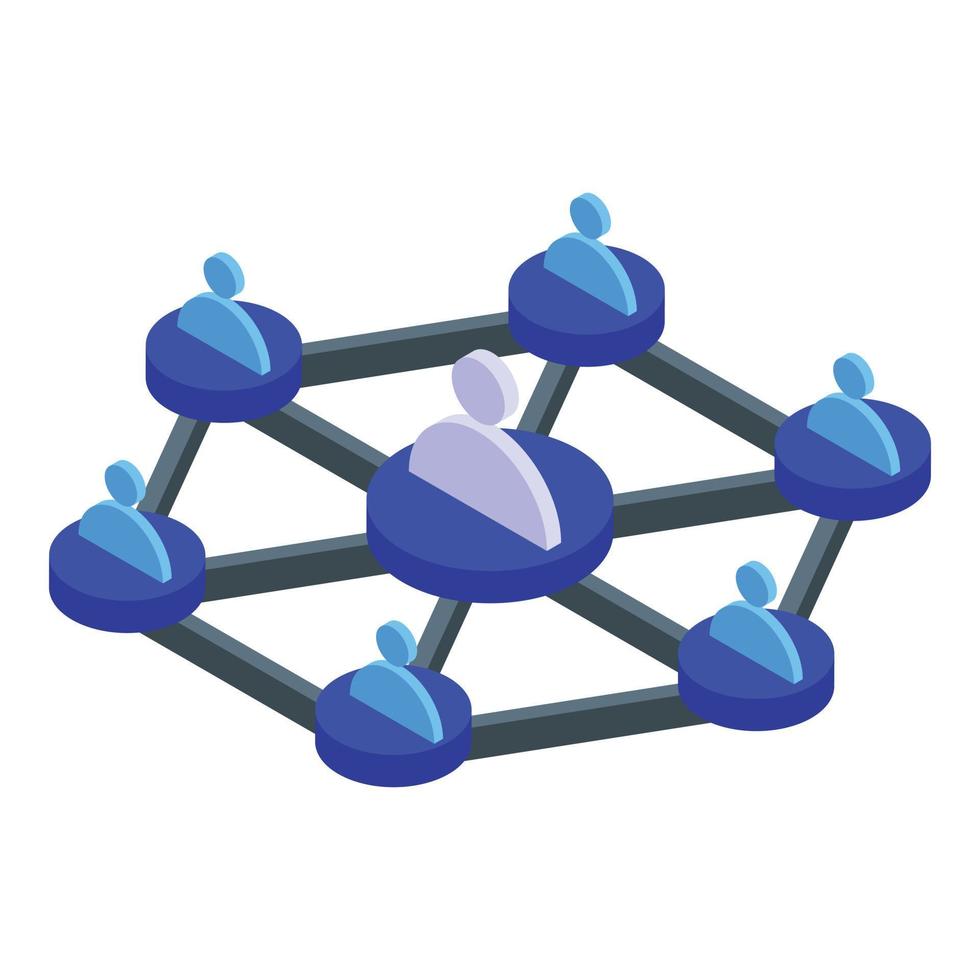 Study network icon isometric vector. Data learn vector