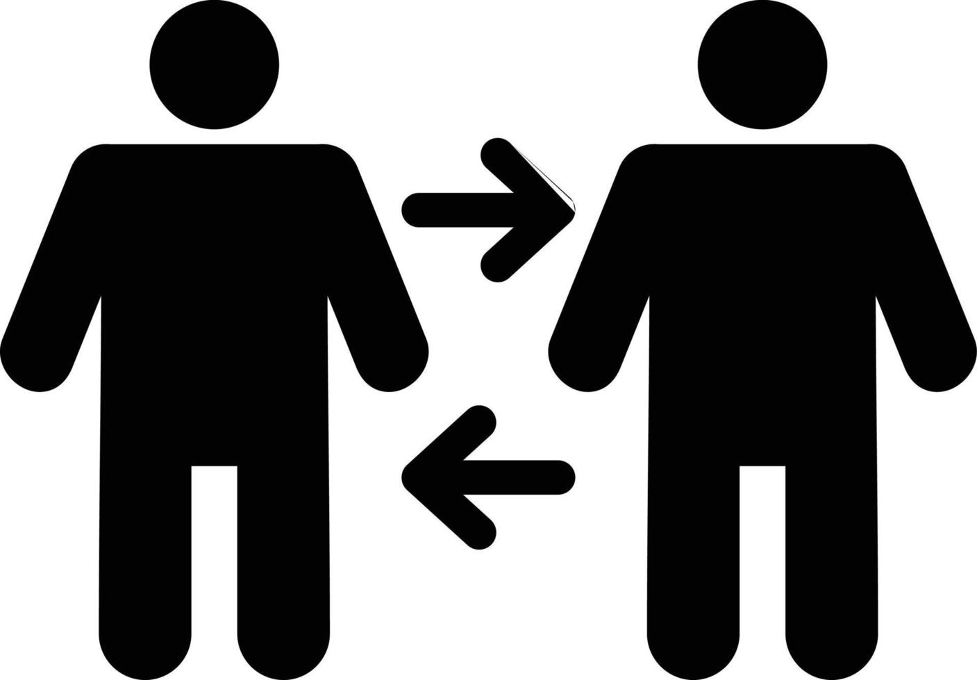 People Arrows Vector Icon Design