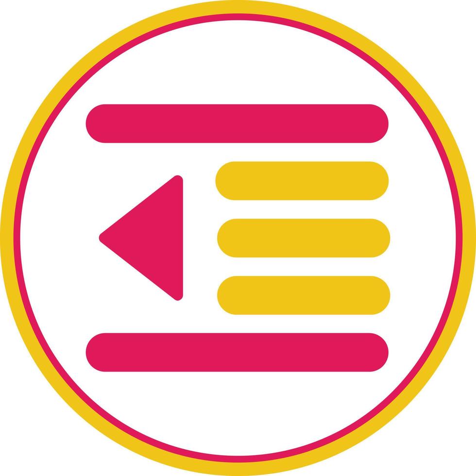 Outdent Vector Icon Design