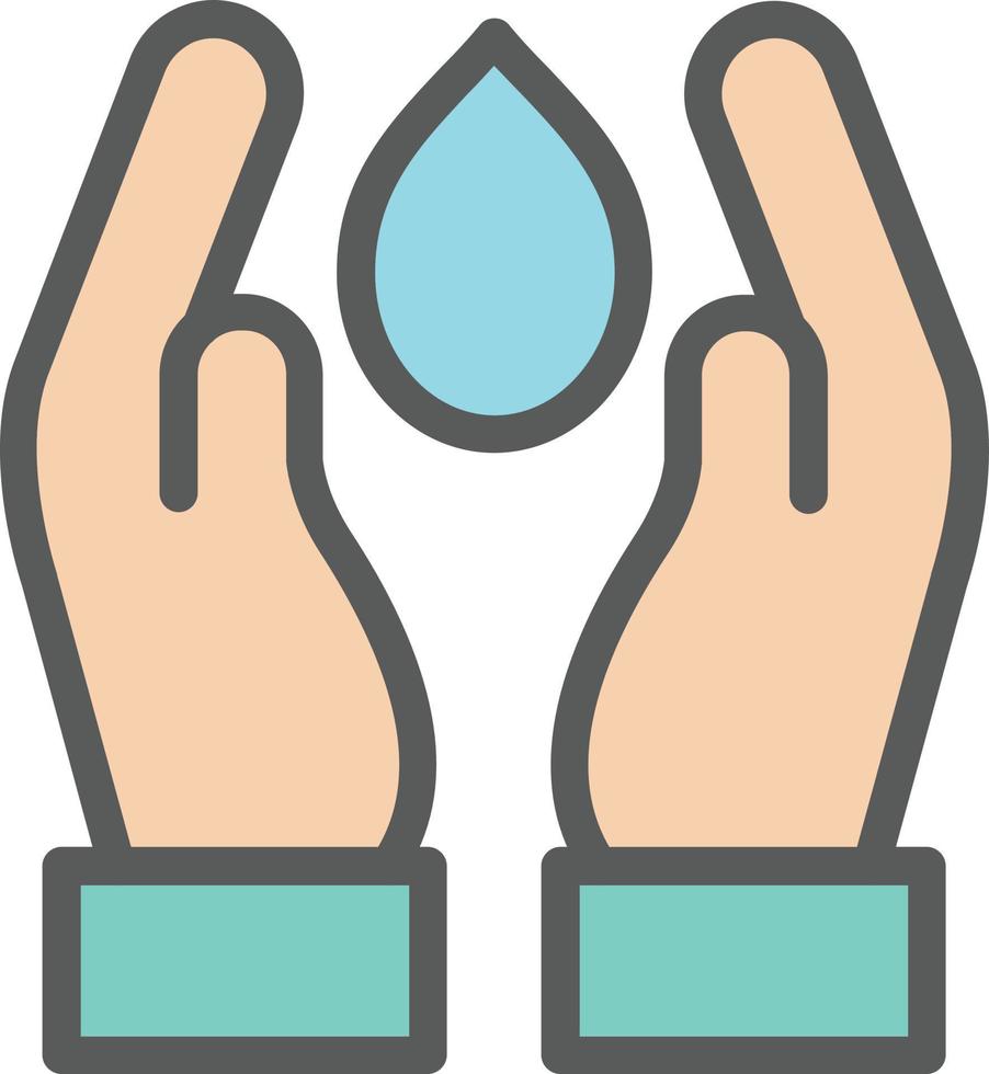 Hand Holding Water Vector Icon Design