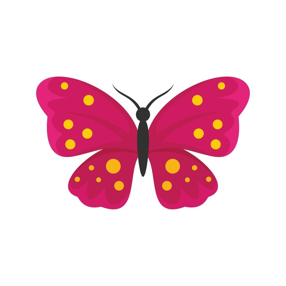 vector aislado plano de icono de mariposa punteada