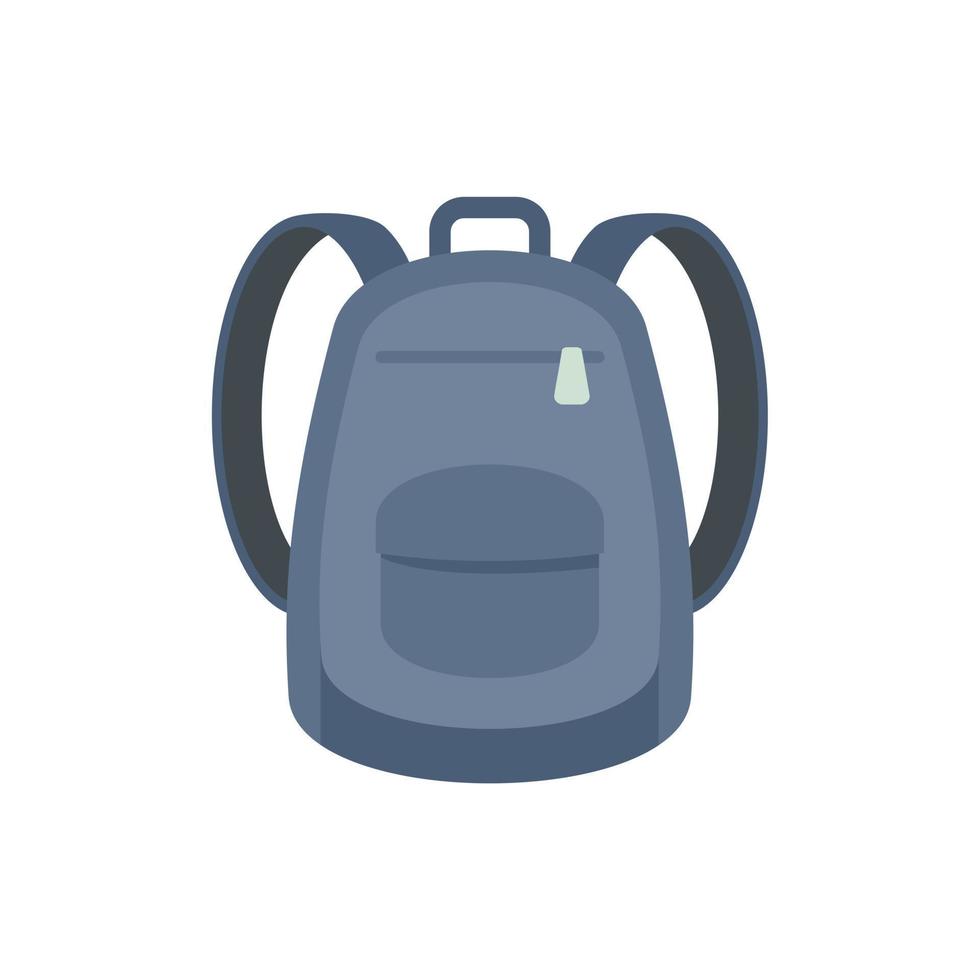 Immigrant backpack icon flat isolated vector