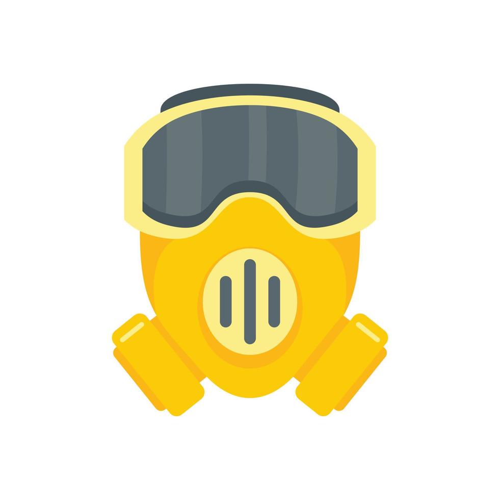 Modern biohazard mask icon flat isolated vector