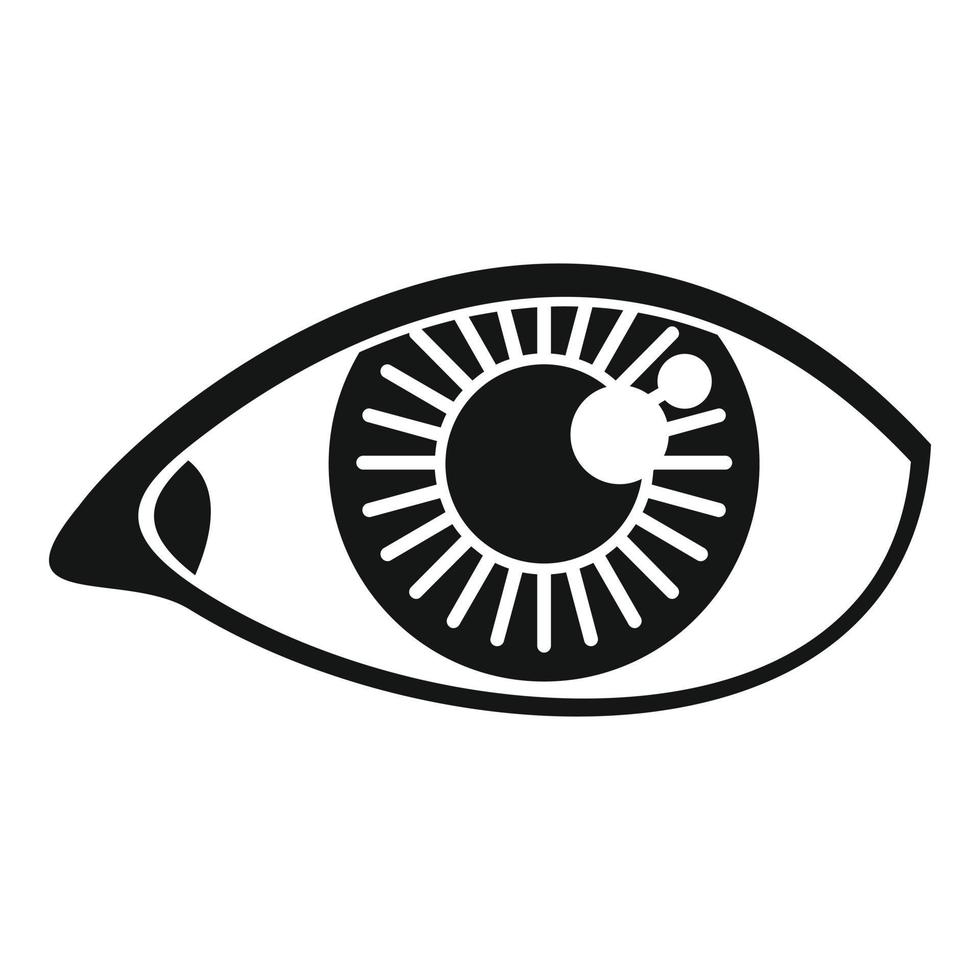 Observe eye icon simple vector. View look vector