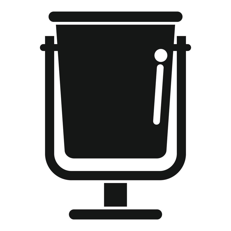 Street trash bin icon simple vector. Organic waste vector