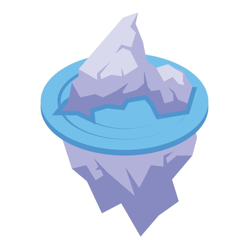 North iceberg icon isometric vector. Sea ice berg vector