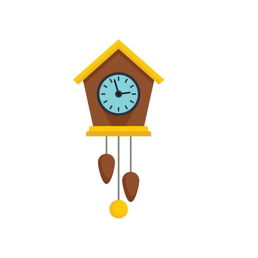 Balance pendulum clock icon flat isolated vector