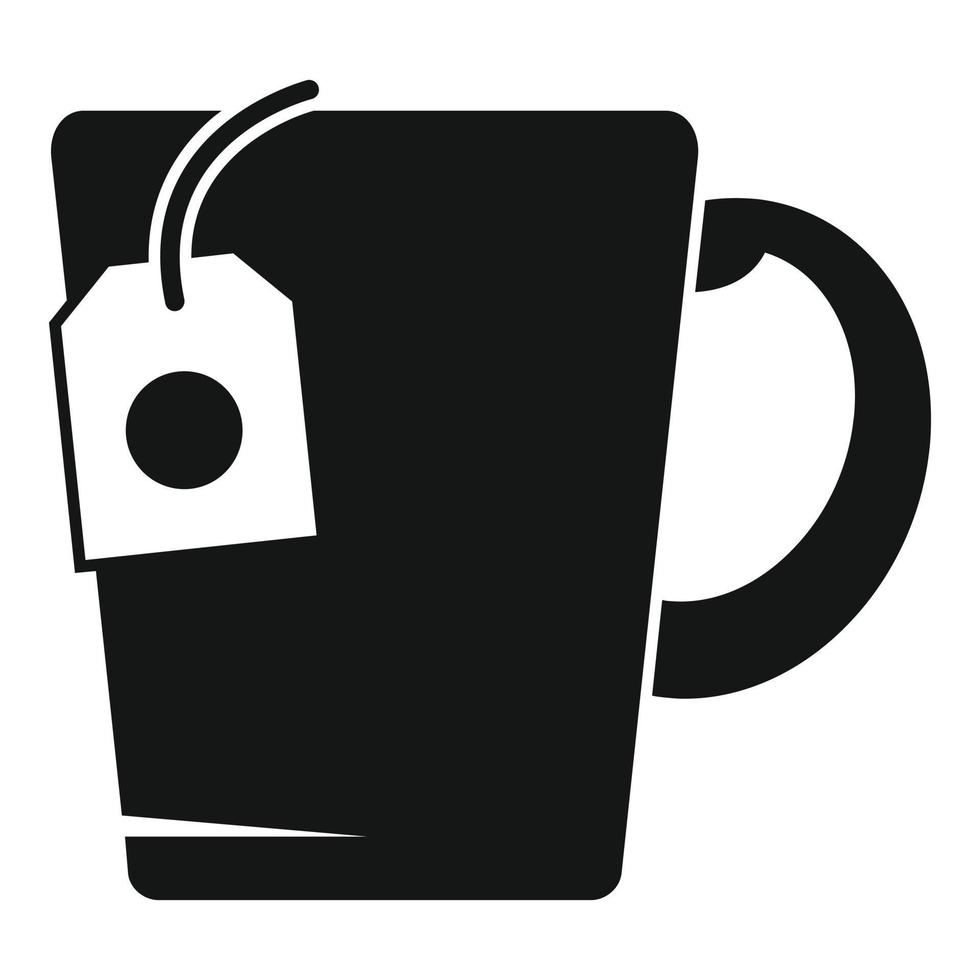 vector simple de icono de taza de té. bebida caliente