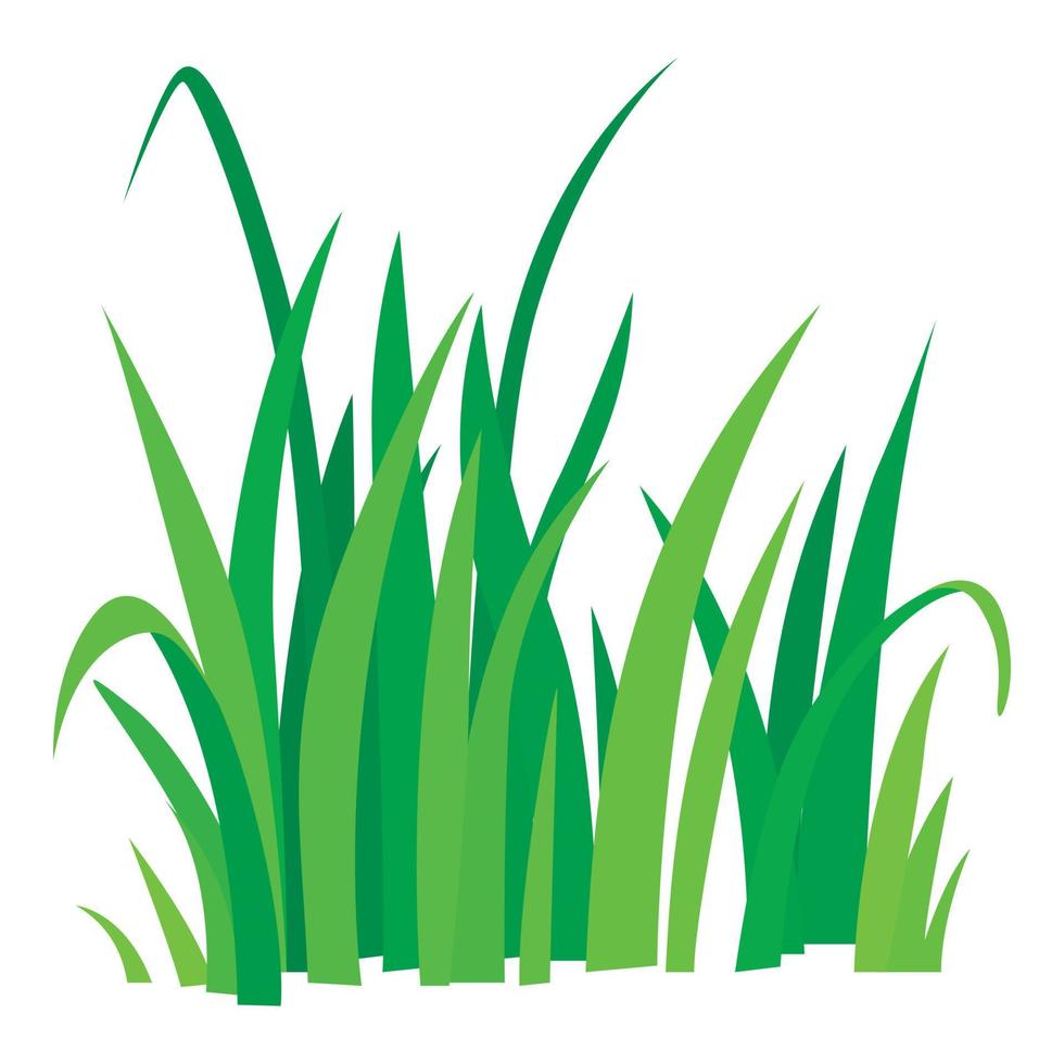 Grass icon, cartoon style vector