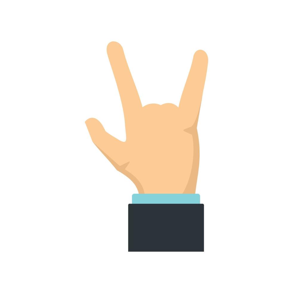 Hand up protest icon flat isolated vector