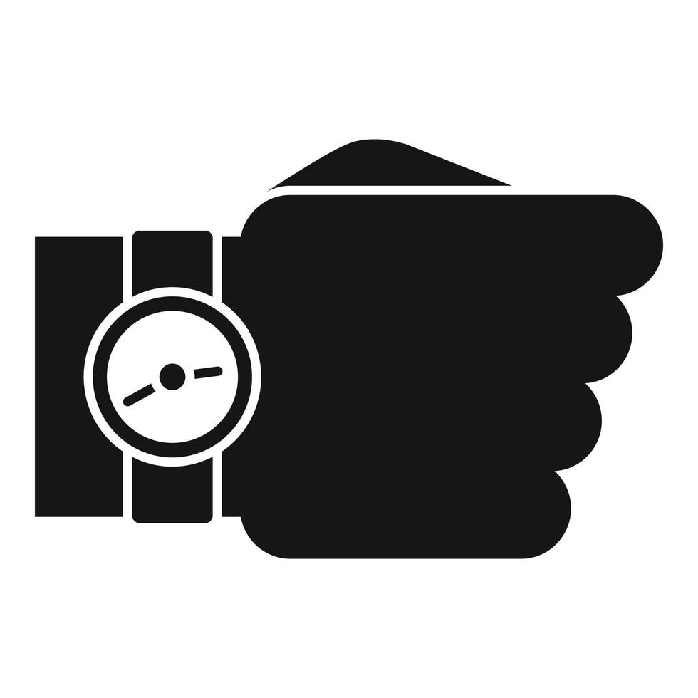 icono de reloj de pulsera vector simple. proyecto de trabajo