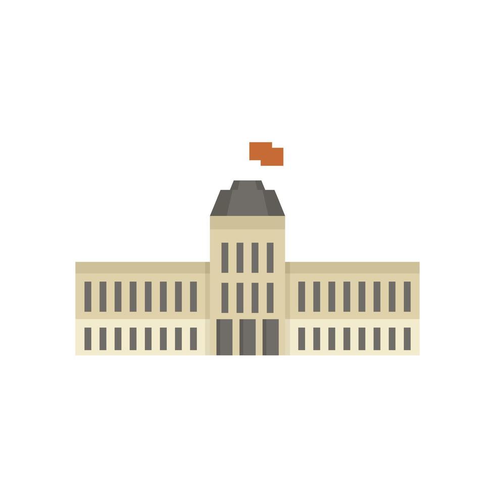 Parliament icon flat isolated vector