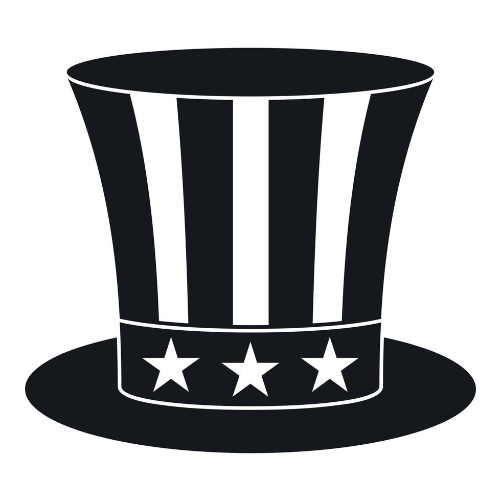 Uncle sam hat icon , simple style vector