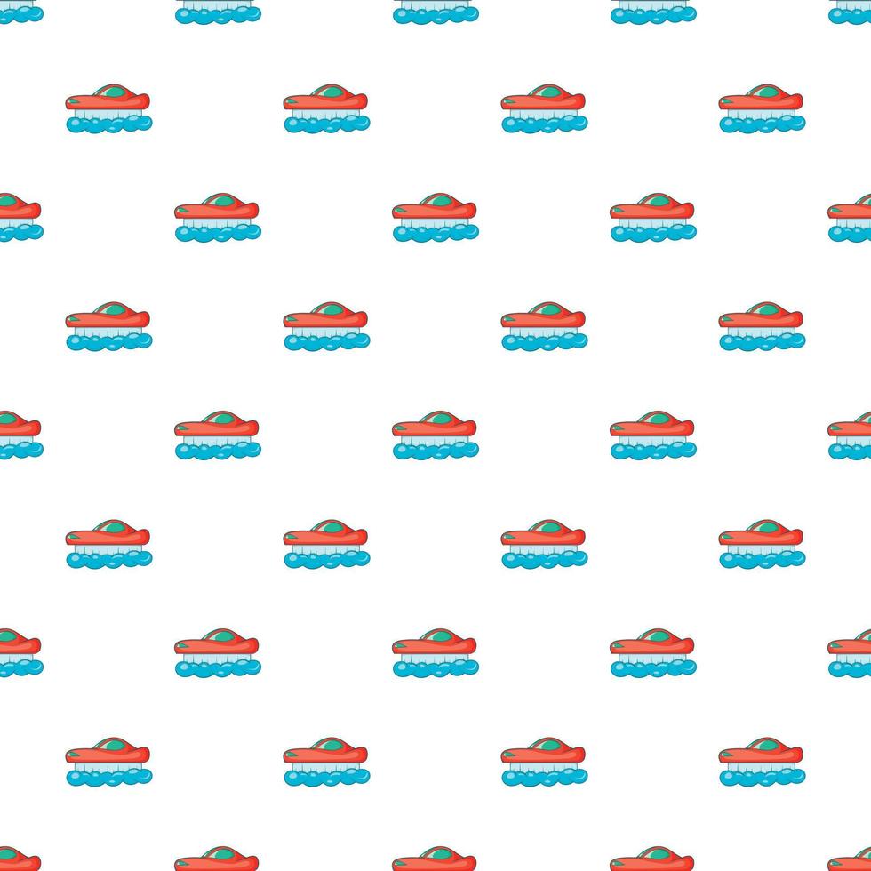 Red futuristic car pattern, cartoon style vector