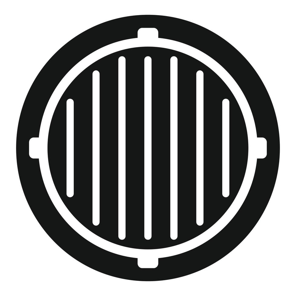 Pit manhole icon simple vector. City road vector