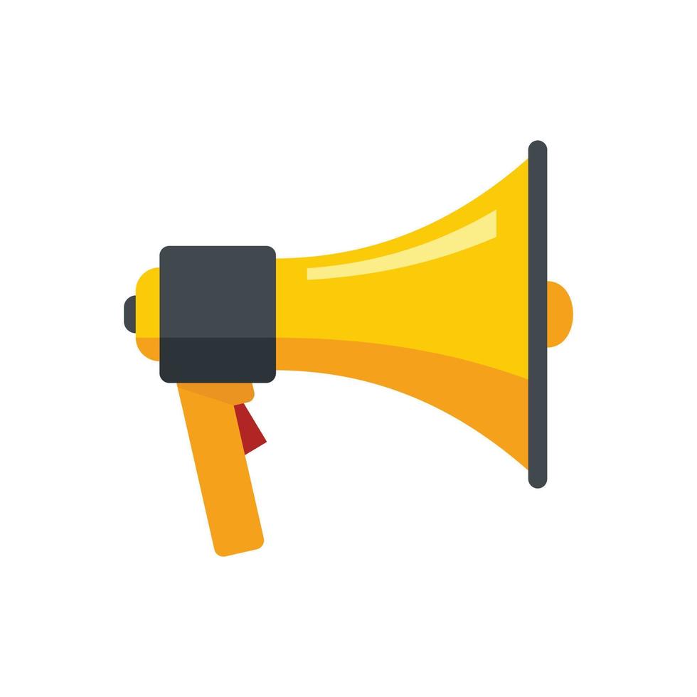 Video game megaphone icon flat isolated vector