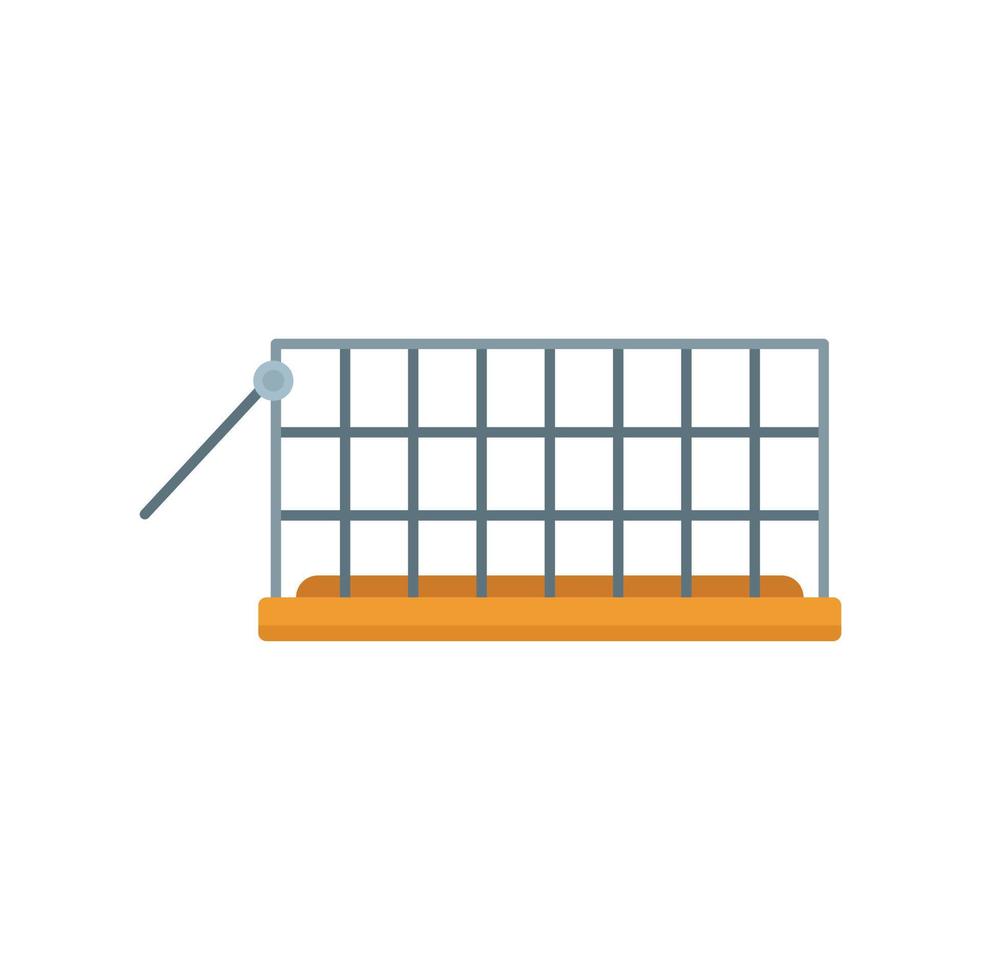 Animal trap cage icon flat isolated vector