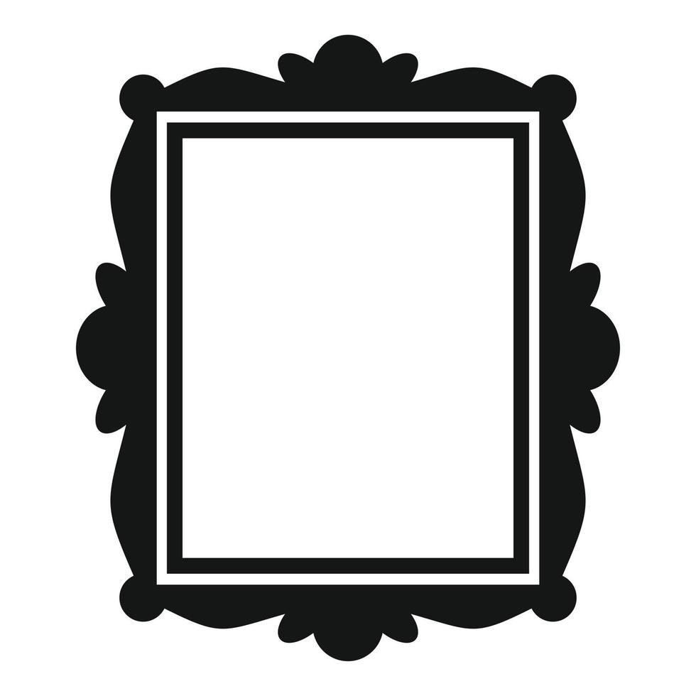 Retro frame icon simple vector. Old picture vector