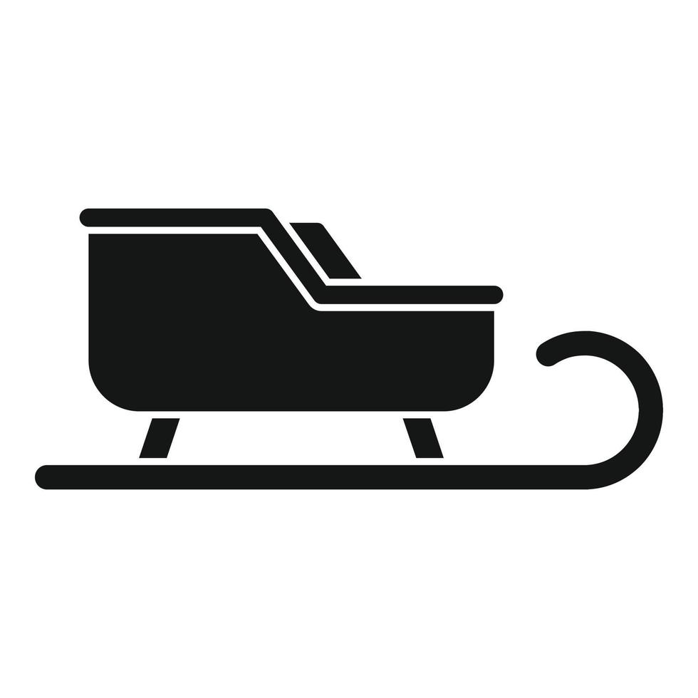 Sleigh icon simple vector. Santa sledge vector