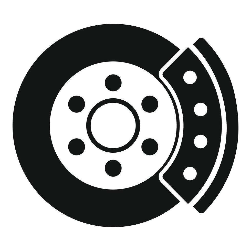 Car brake disk icon simple vector. Disc pad vector