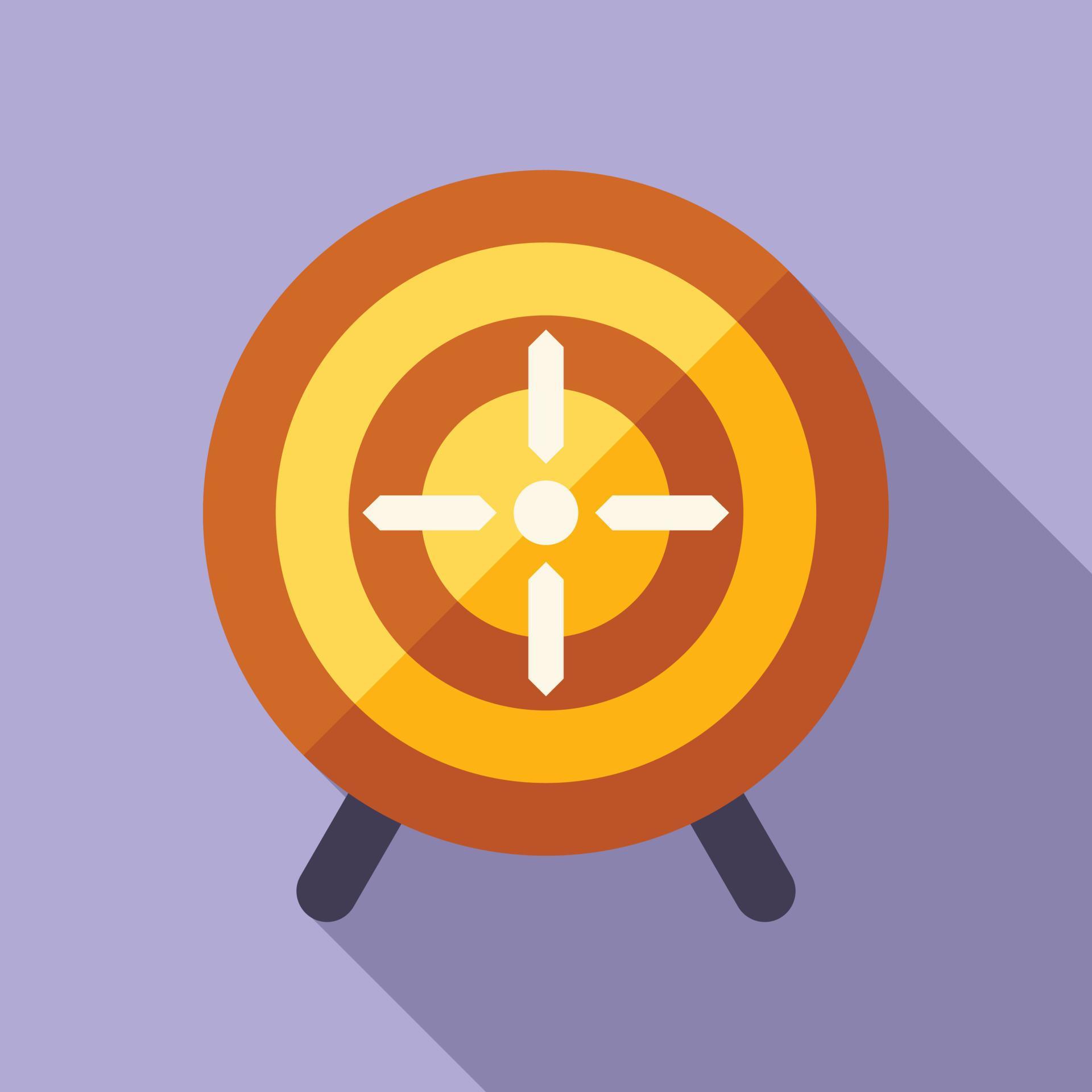 Focus target icon flat vector. Work goal 14918209 Vector Art at Vecteezy