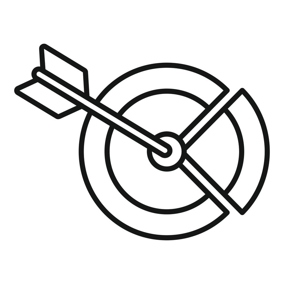 Target market icon outline vector. Customer chart vector