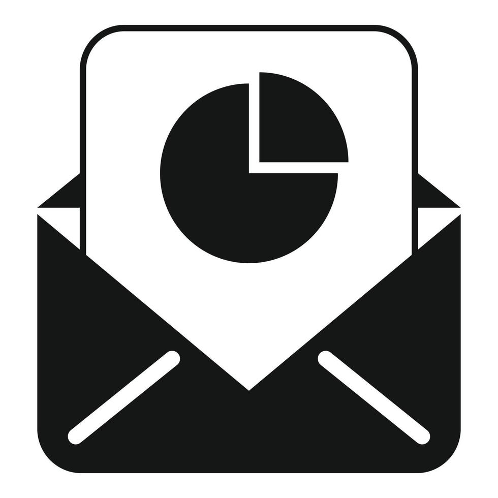 Segment market mail icon simple vector. Target chart vector