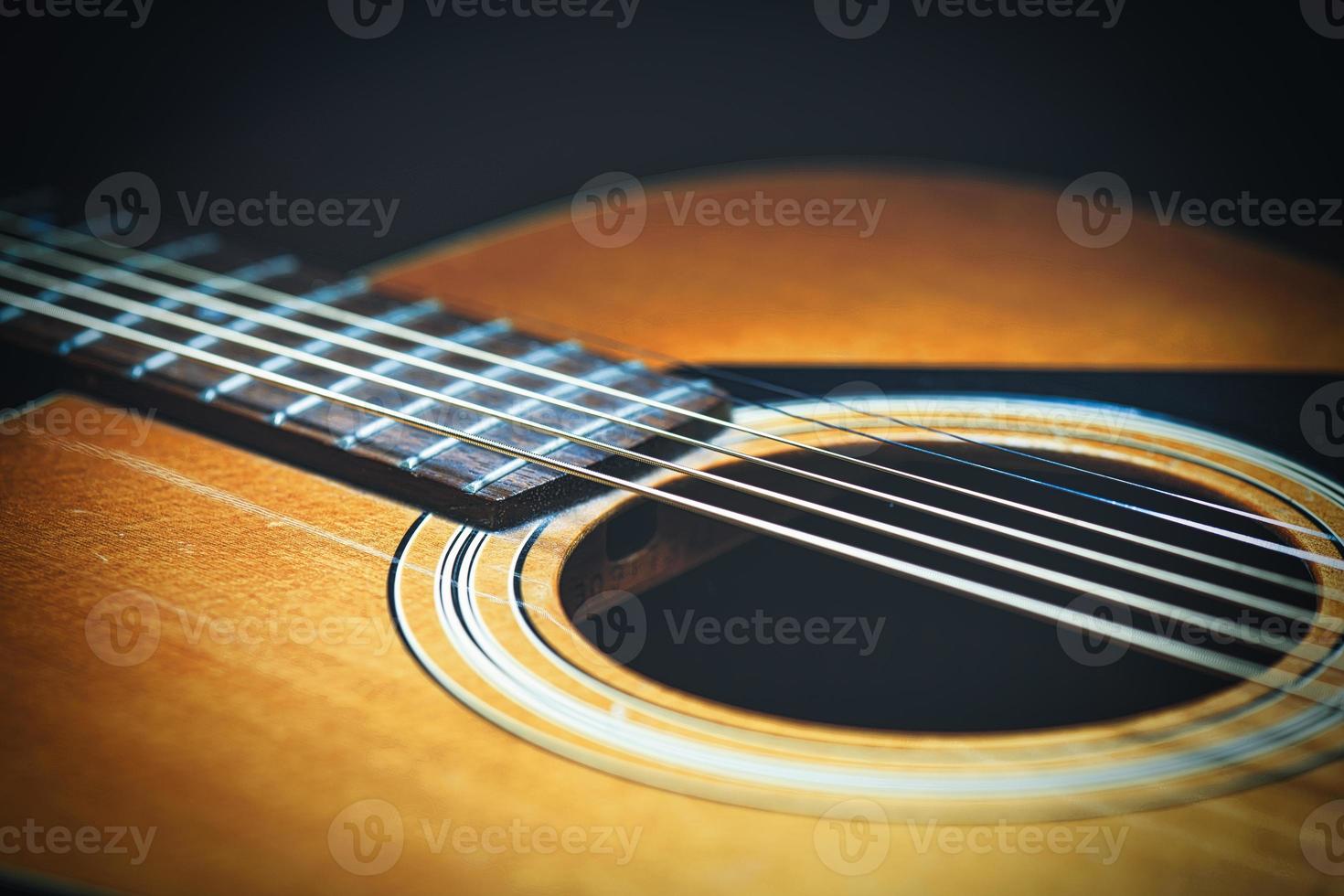 An acoustic folk guitar photo