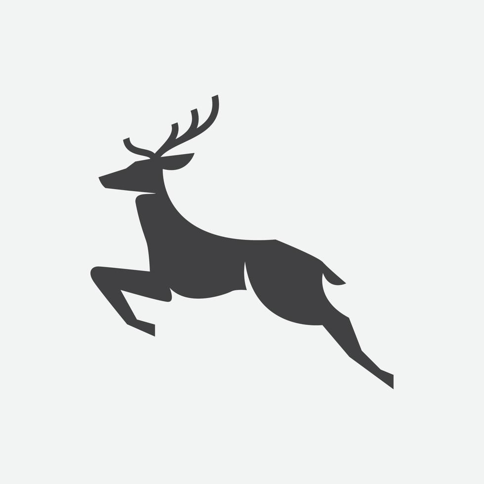 deer icon, deer illustration, deer vector design template, rain deer logo