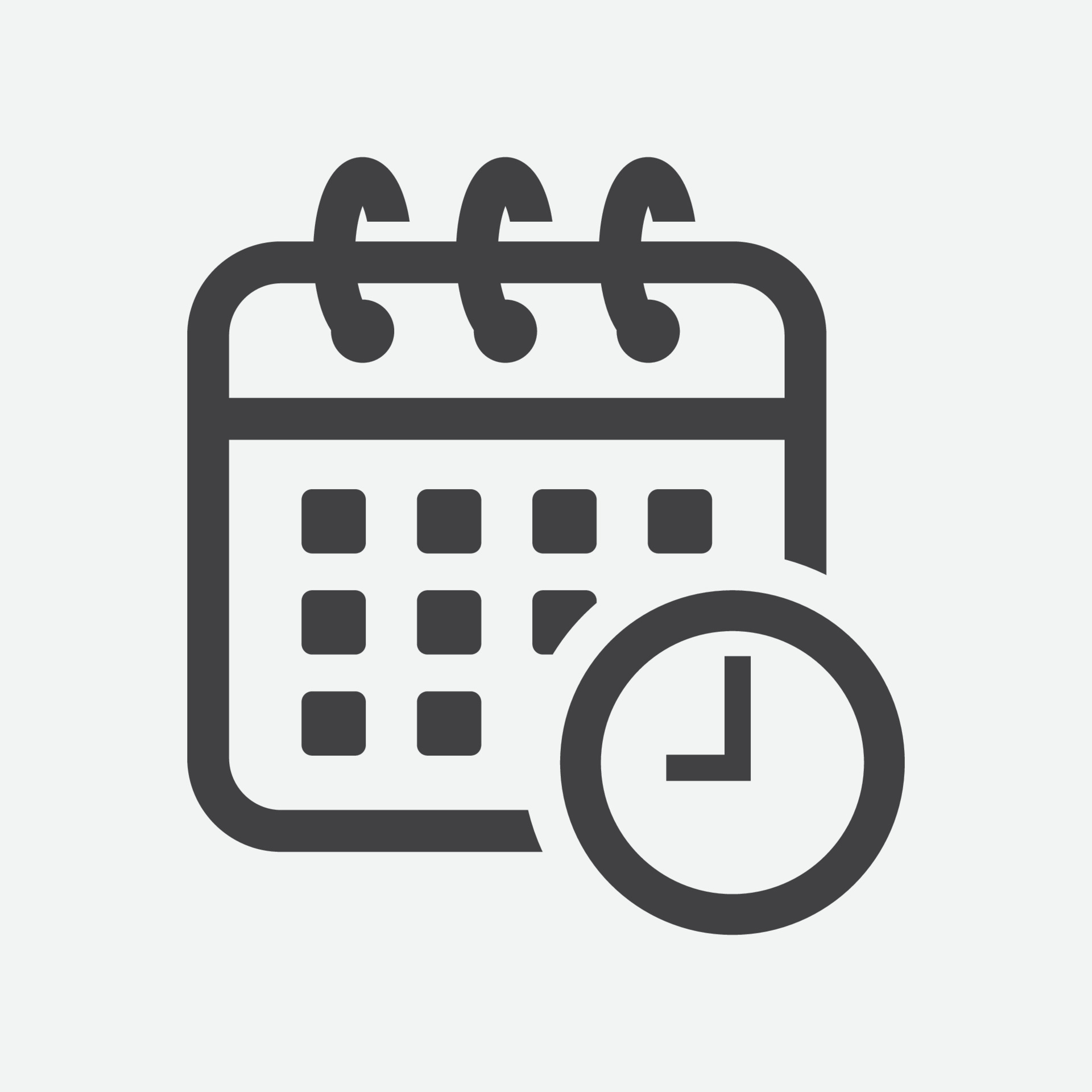 Calendar Icon in trendy flat style isolated on grey background Calendar symbol design logo