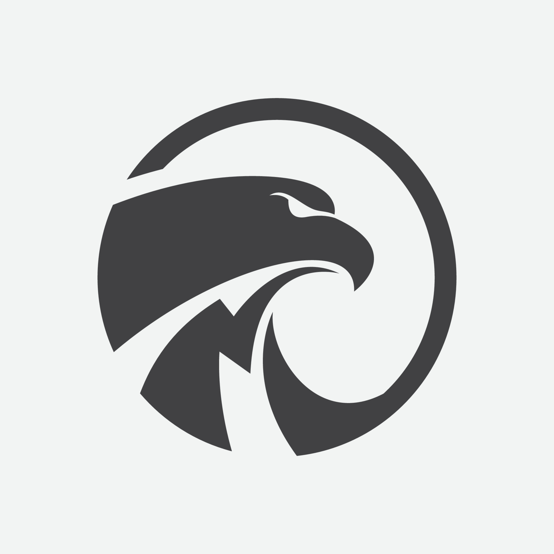icono de águila ilustración de diseño circular, diseño de icono de ...