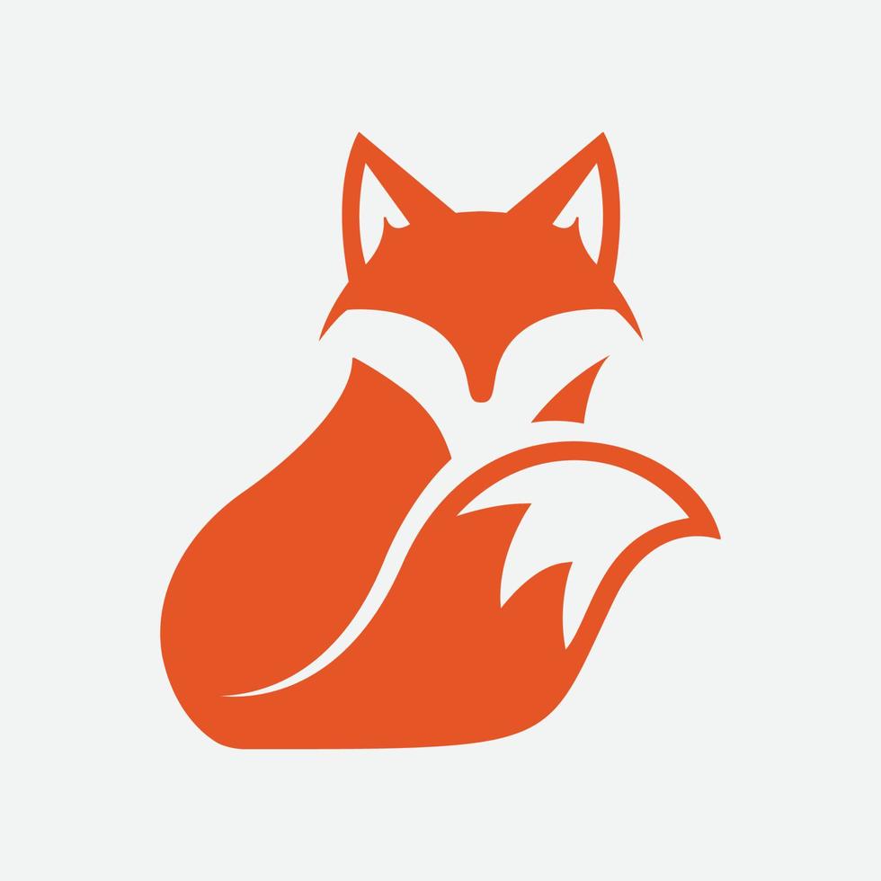fox unique logo design illustration, fox icon logo, fox icon design illustration vector
