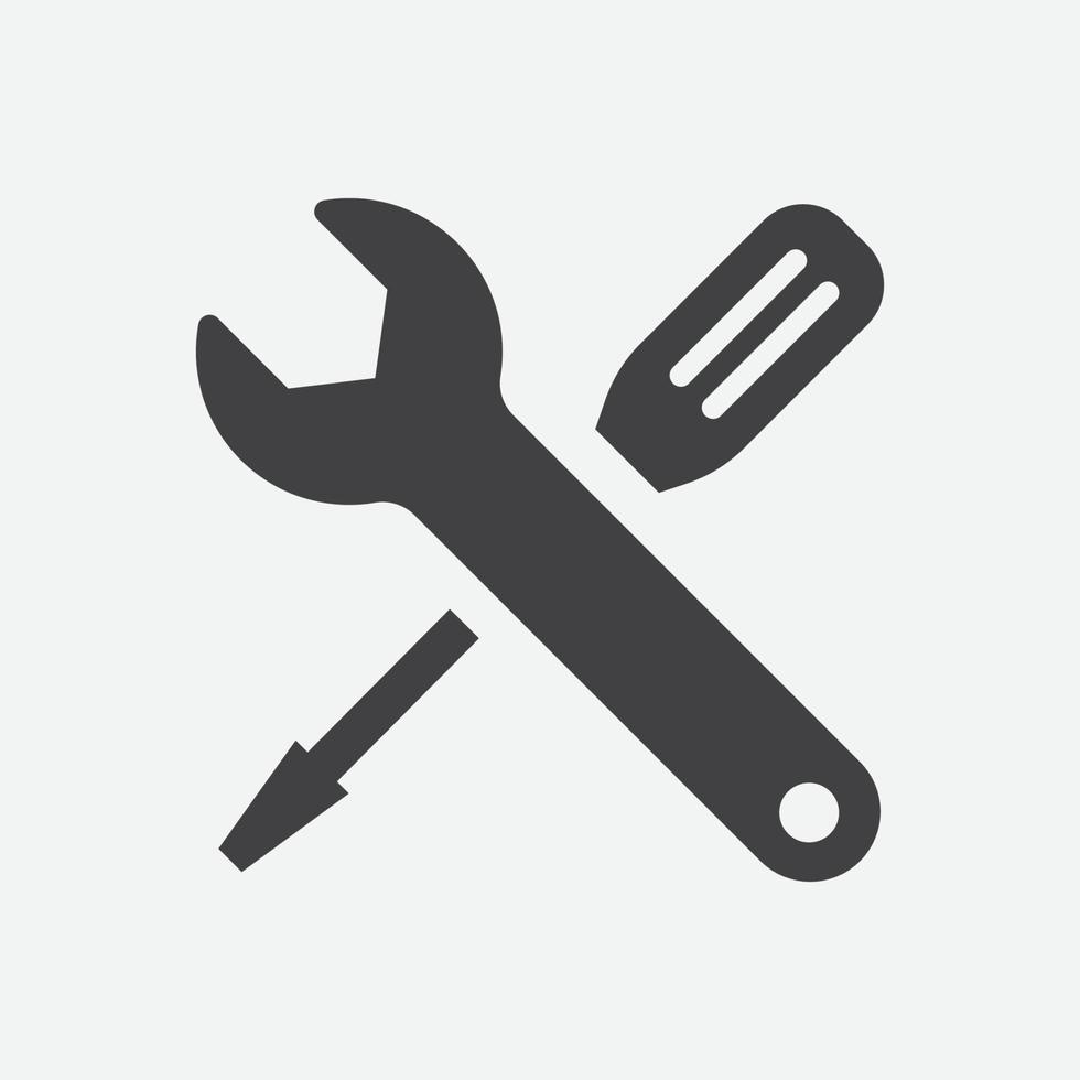 ilustración de vector de icono de diseño de logotipo de herramienta, diseño de logotipo de herramientas, vector de icono plano de herramienta
