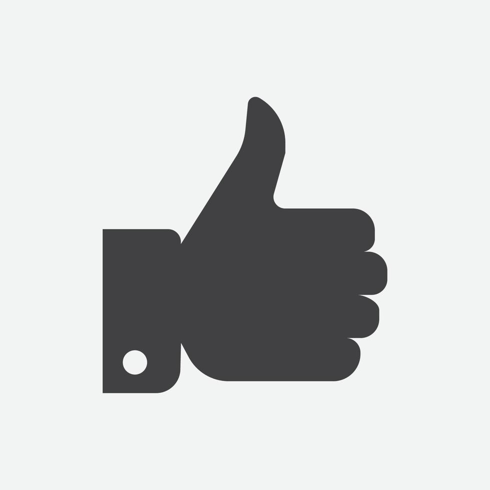 thumb up flat icon design illustration, good icon, like icon vector, vector