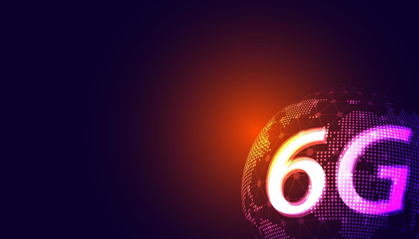 Abstract world technology digital futuristic concept 6g sixth