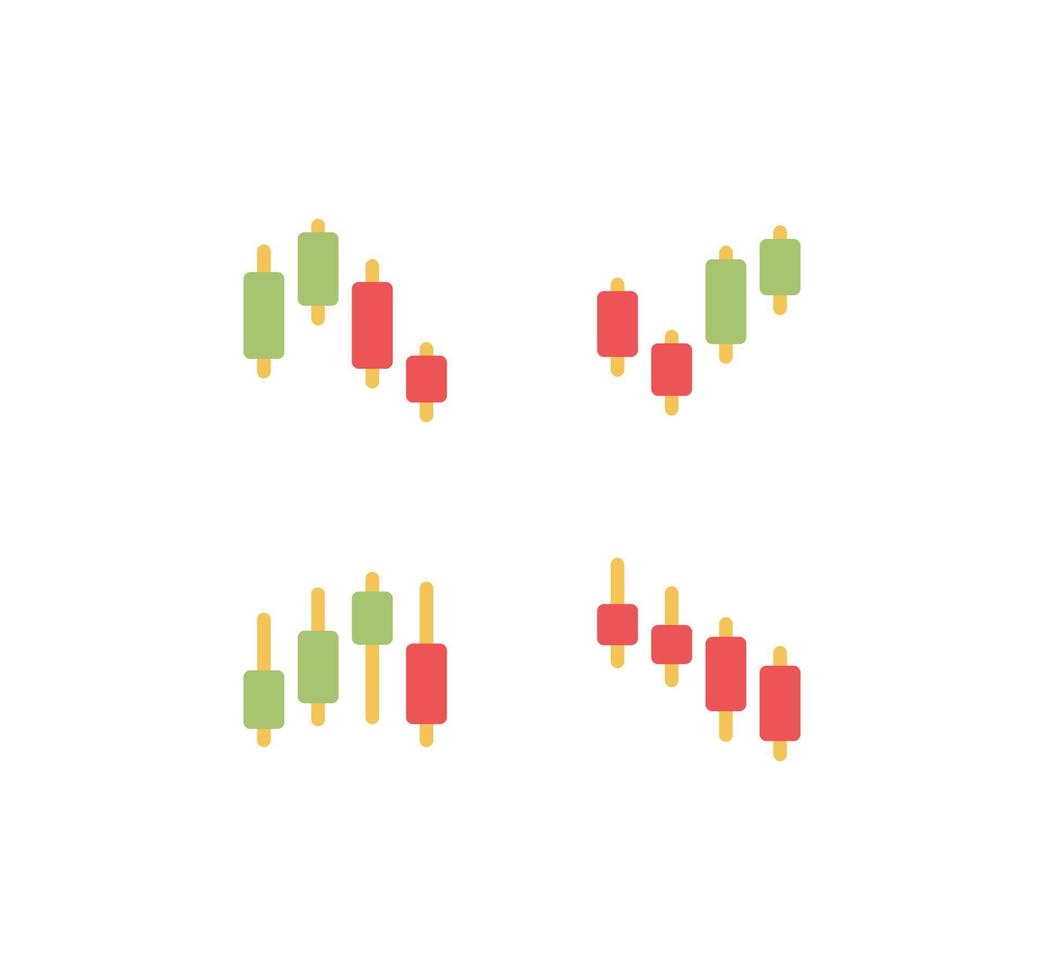 Set of finance and marketing icons, graph, market, statistic, chart, diagram, grid, bar, arrow and flat line variety vectors. vector