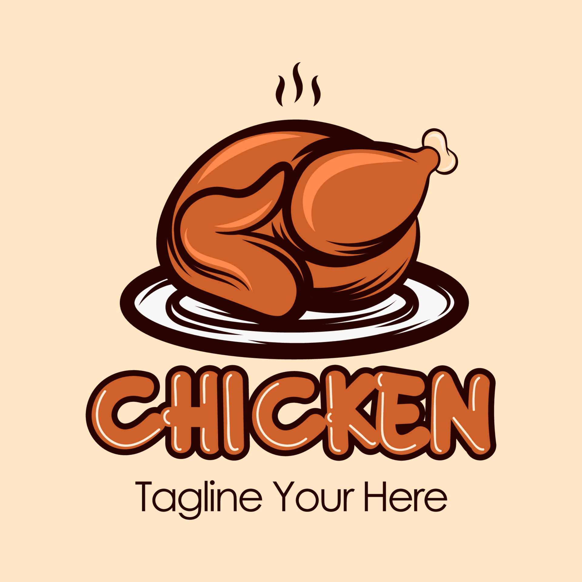 Roasted Chicken Logo Design
